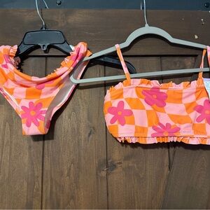 Floral Checkered Bikini Set